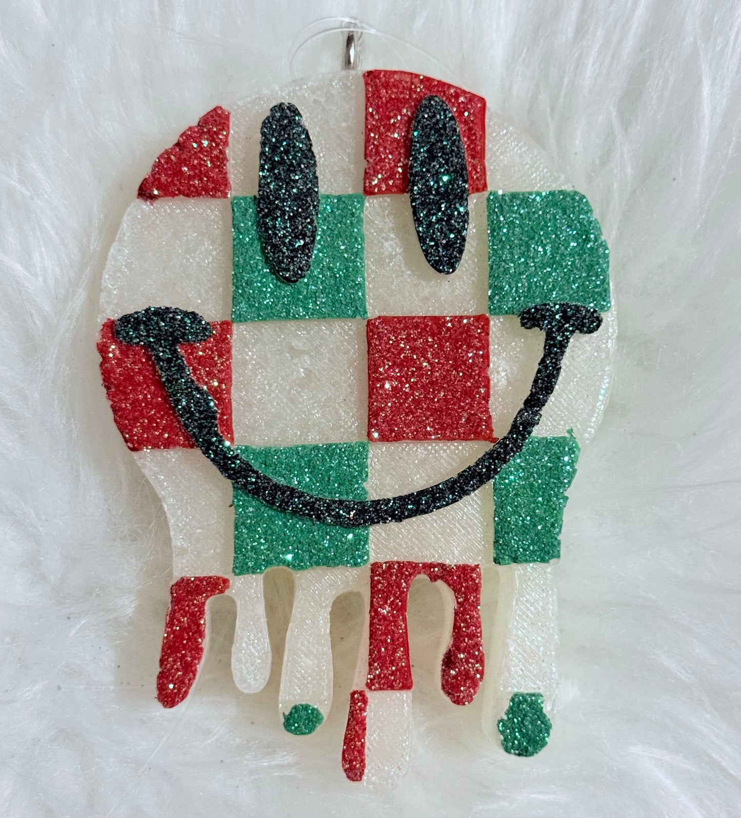 Christmas checkered smiley