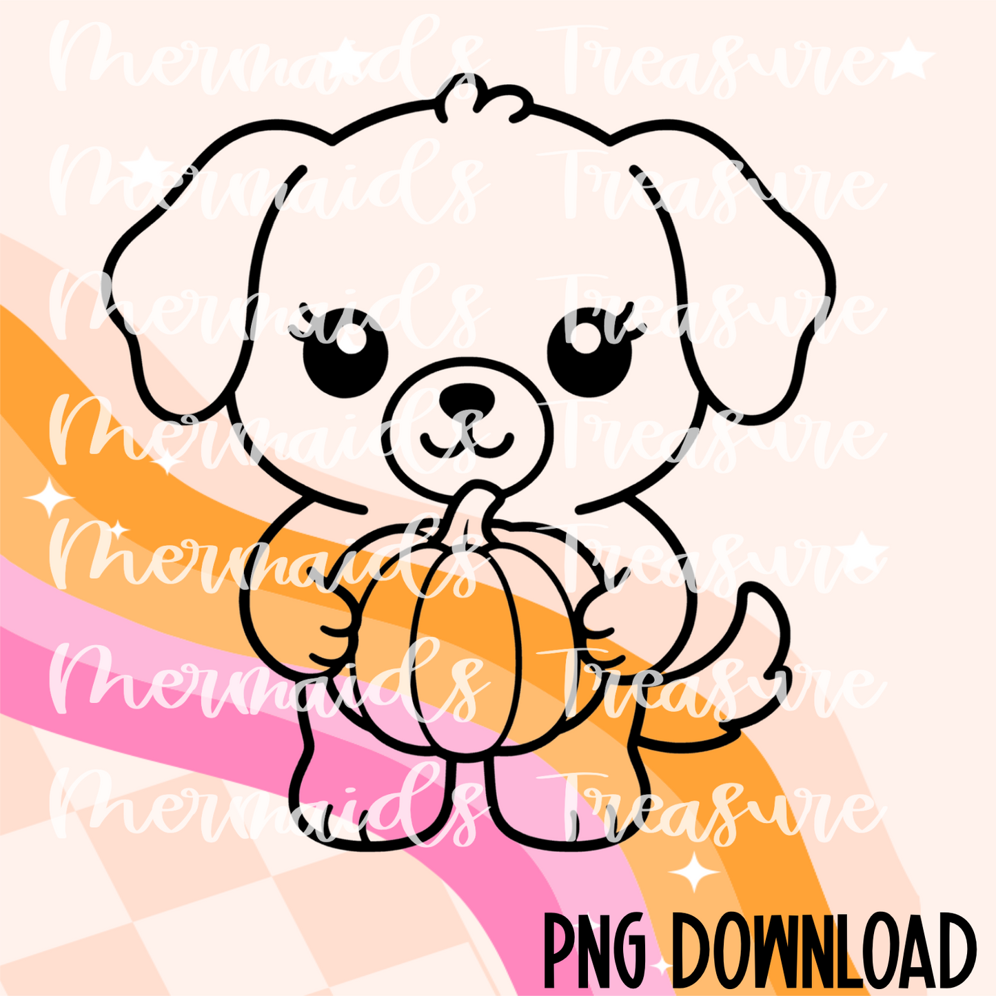 Dog holding a pumpkin PNG
