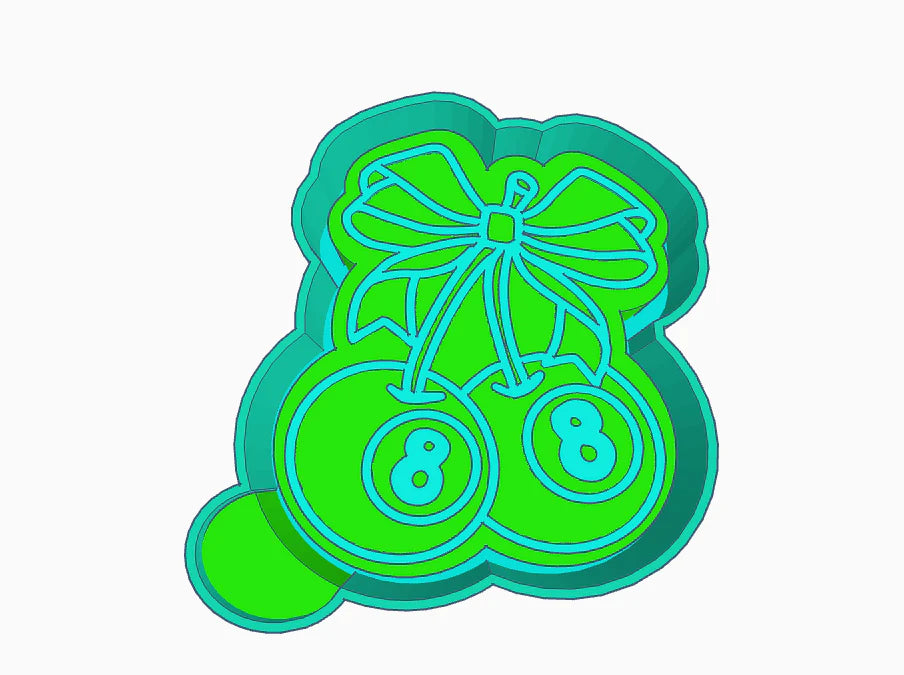 8 ball bow cherries mold (TFS)