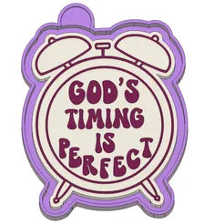 God’s timing is perfect clock mold