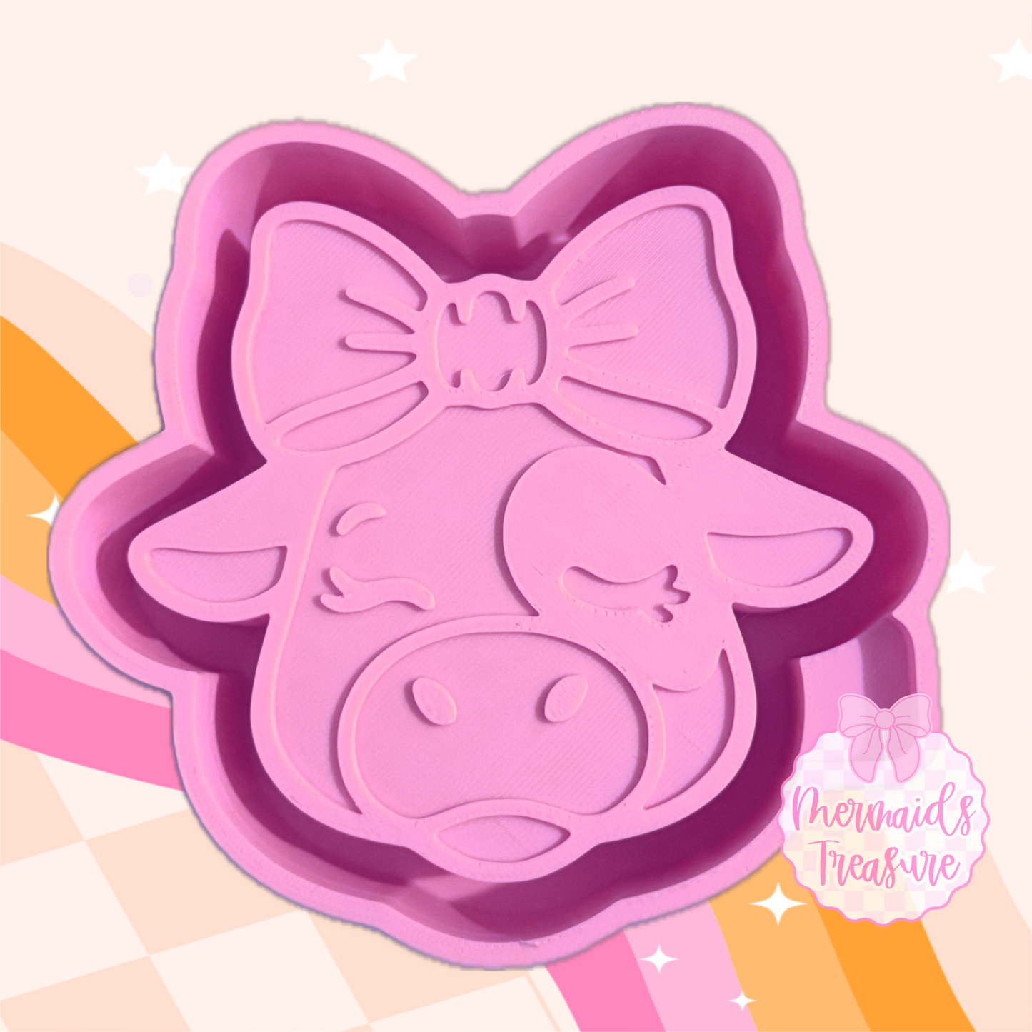 Cow with a bow mold