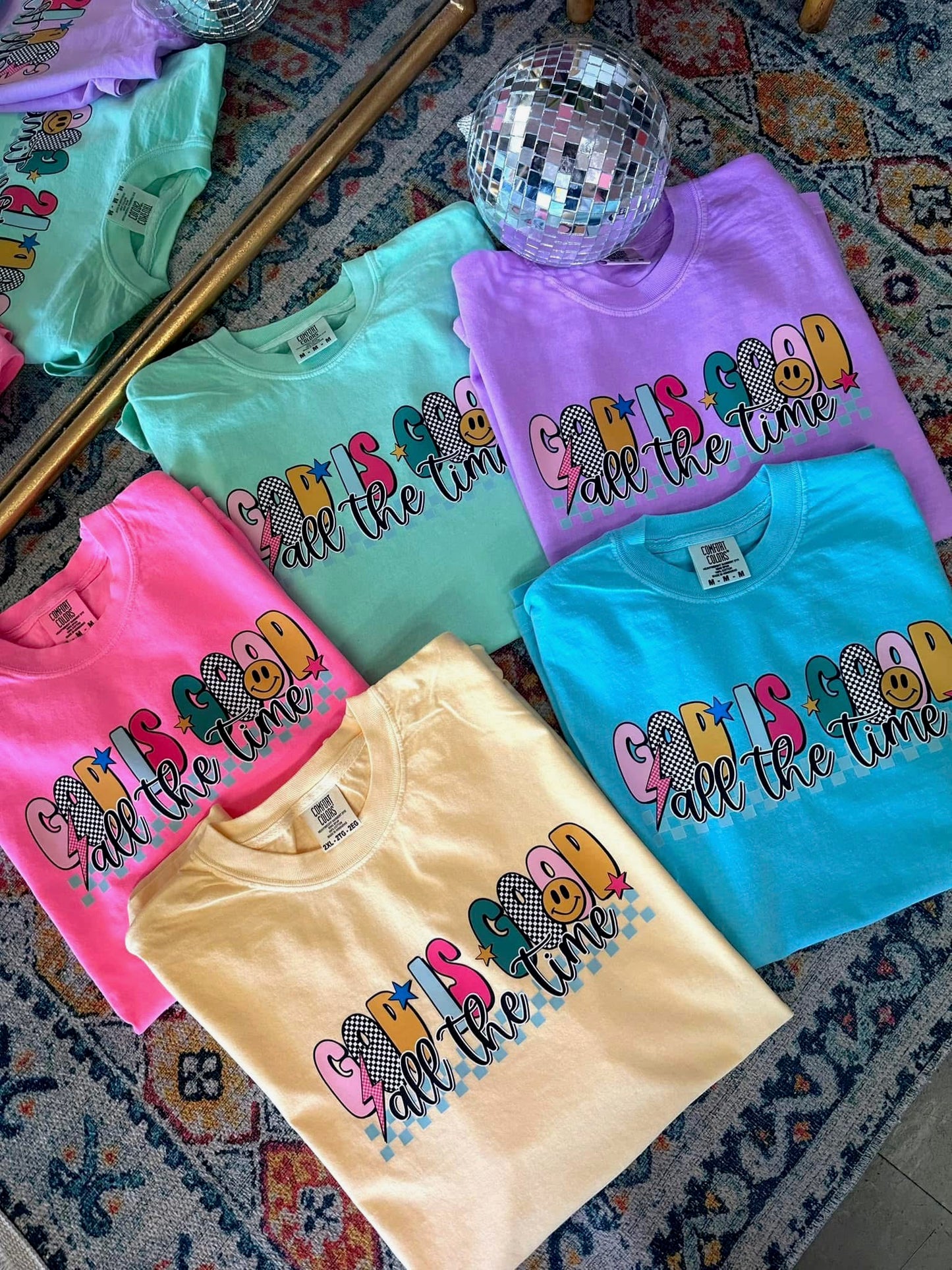 God is good checkered tee