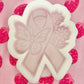 Awareness butterfly flower ribbon mold