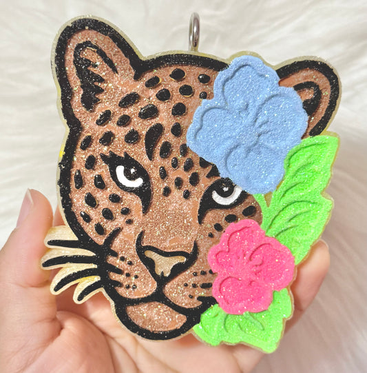 Floral leopard freshie