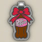 Dr. Pepper bow bottle mold