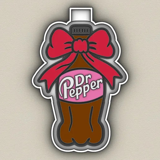 Dr. Pepper bow bottle mold