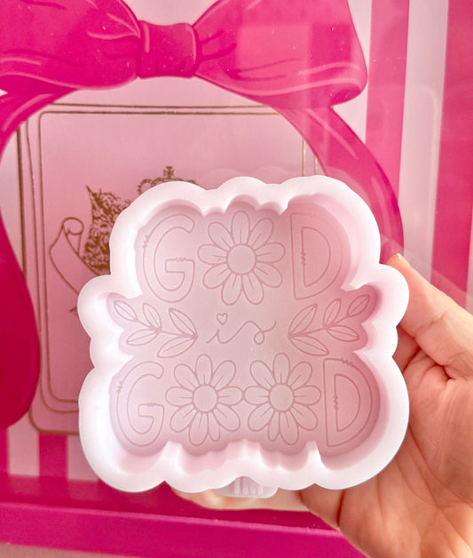 God is good floral mold