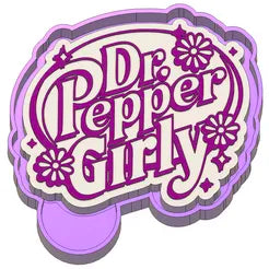 Dr. Pepper girly flower mold