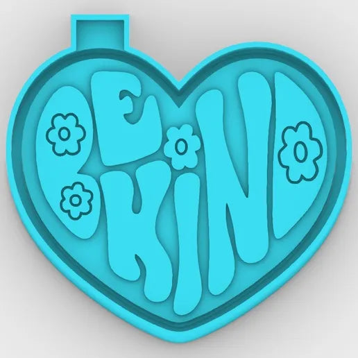 Be Kind floral heart mold
