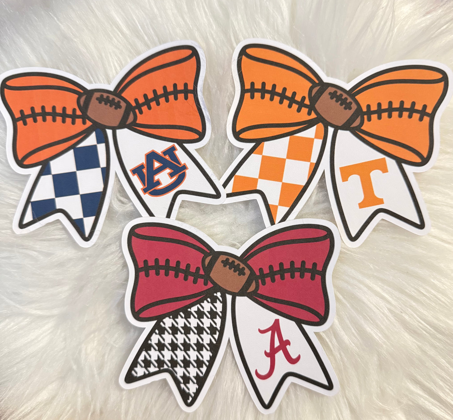 Football bow cardstock