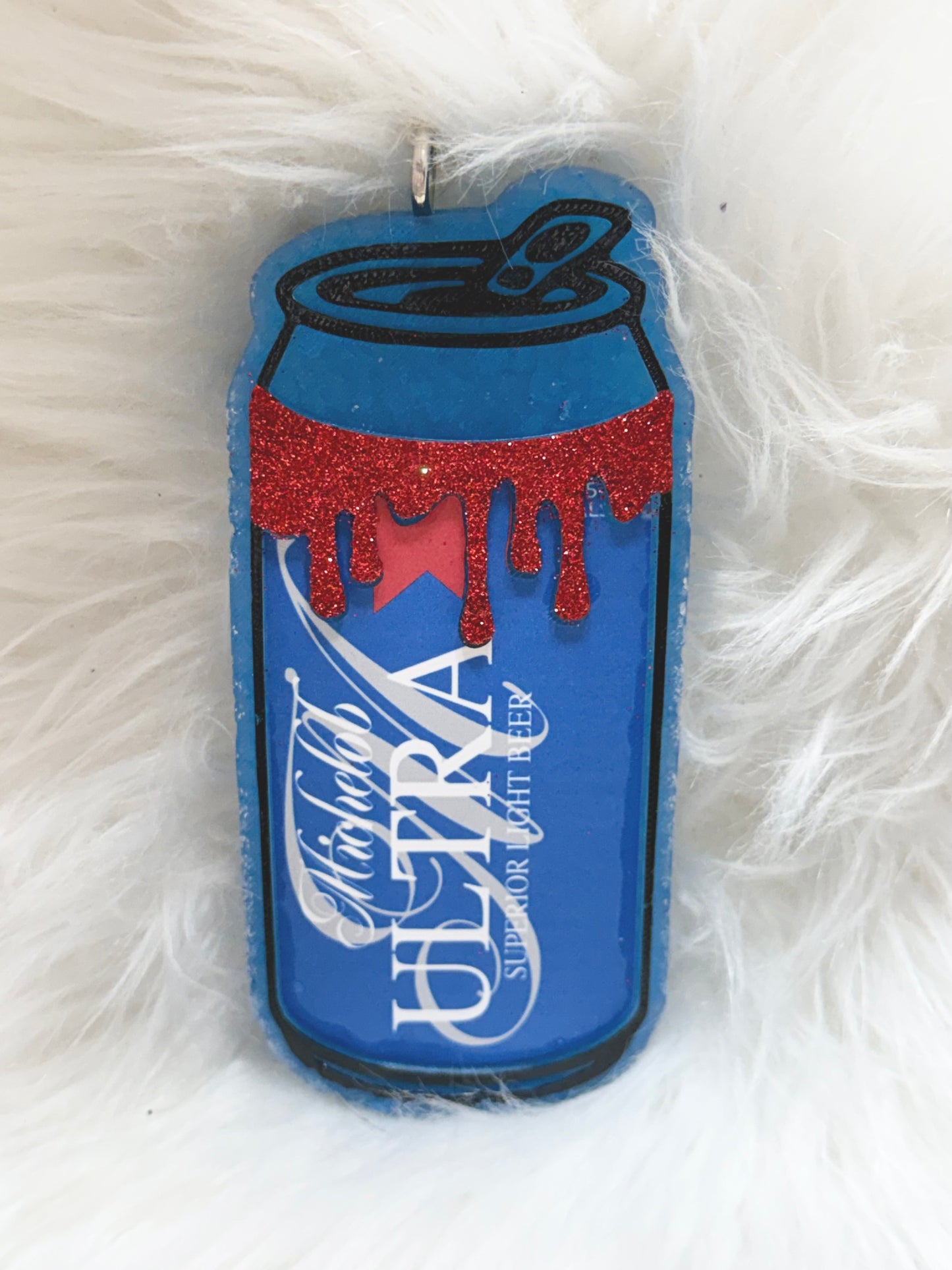 Michelob Ultra blue drip can freshie