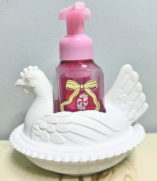 Hen on a nest soap holder