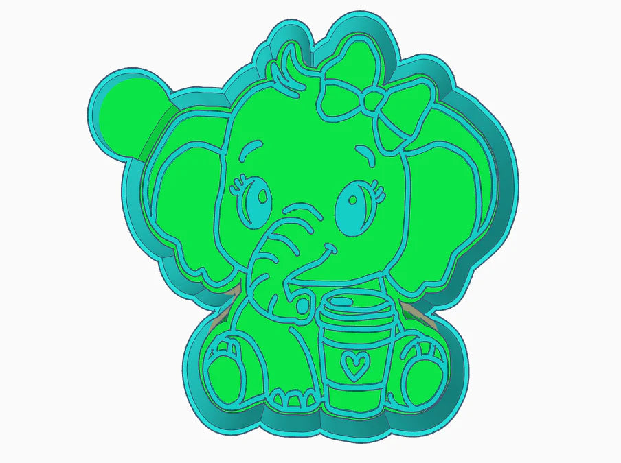 Elephant coffee cup mold (TFS)