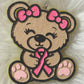 Breast cancer ribbon bear freshie