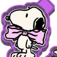 Snoopy with a bow