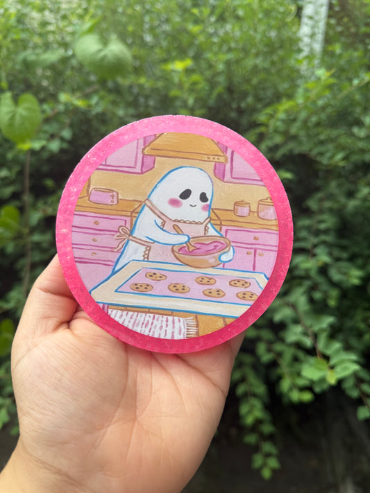 Ghost baking cookies freshie