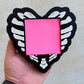 Bone heart sticky note pad