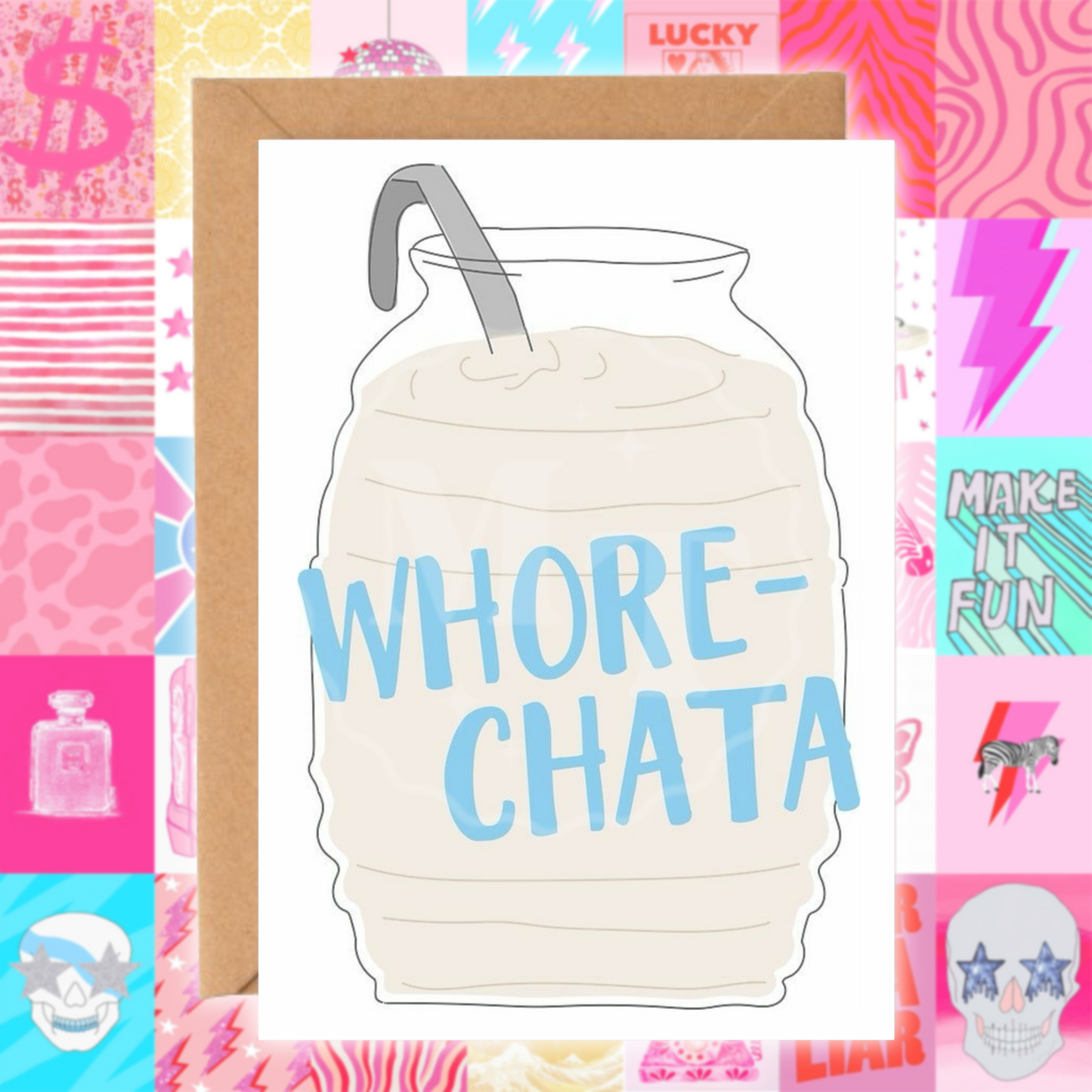 Whore-chata greeting card