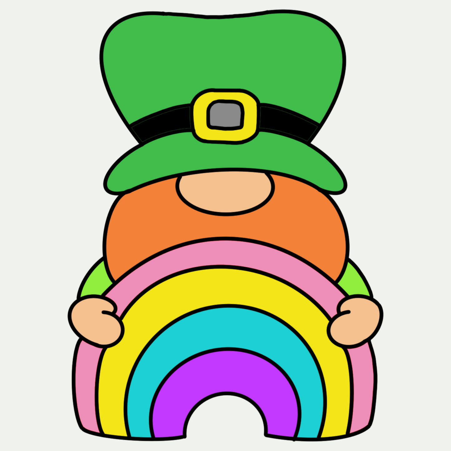 Leprechaun with rainbow