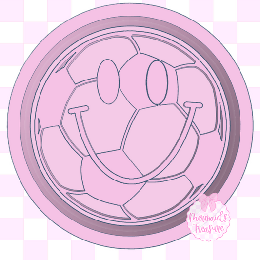 Happy face soccer ball