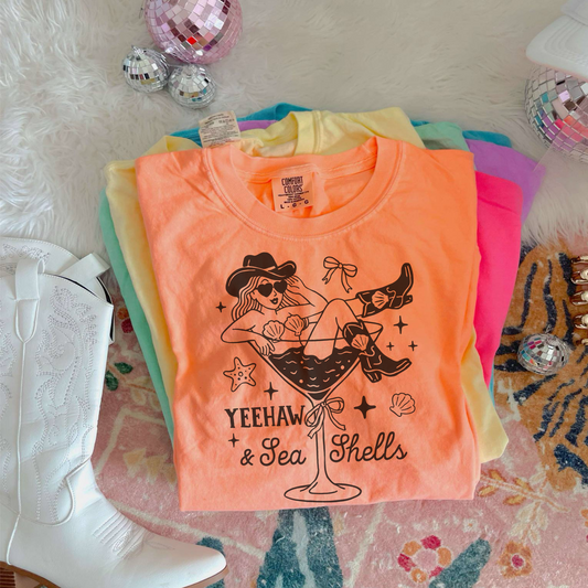 Yeehaw & Sea Shells tee
