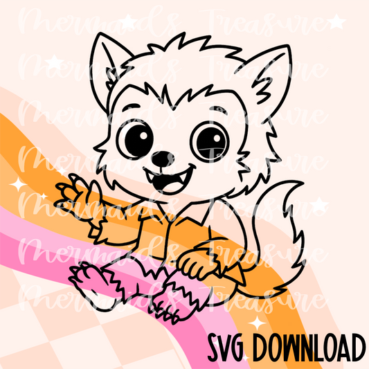 Werewolf pup svg