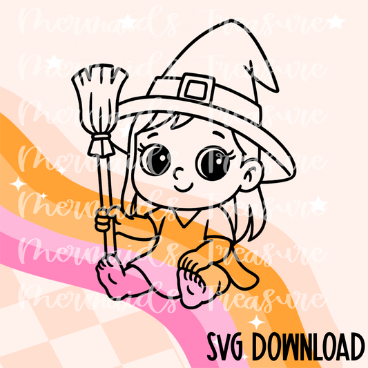 Witch girl SVG