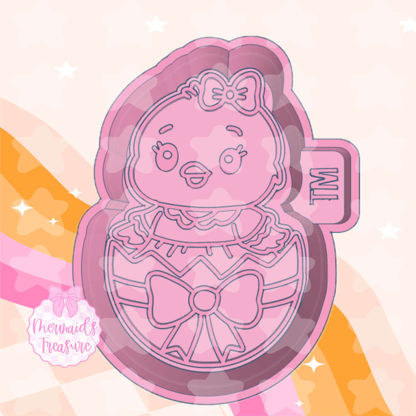 Baby chick in a bow egg TFS