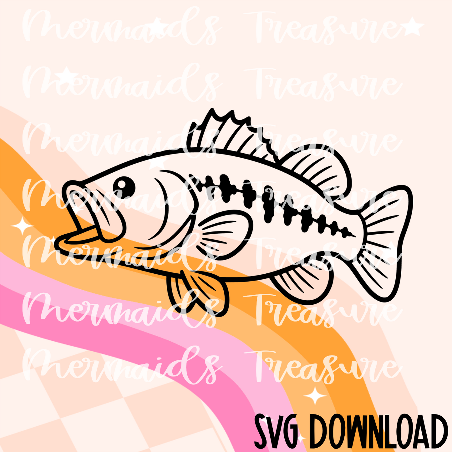 Bass fish SVG