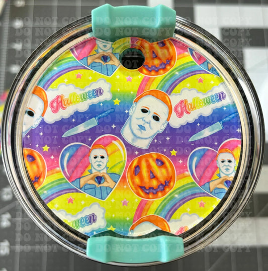 Lisa Frank inspired horror 40 oz topper Michael