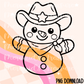 Snowman cowboy PNG
