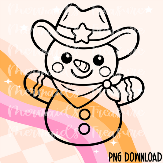 Snowman cowboy PNG