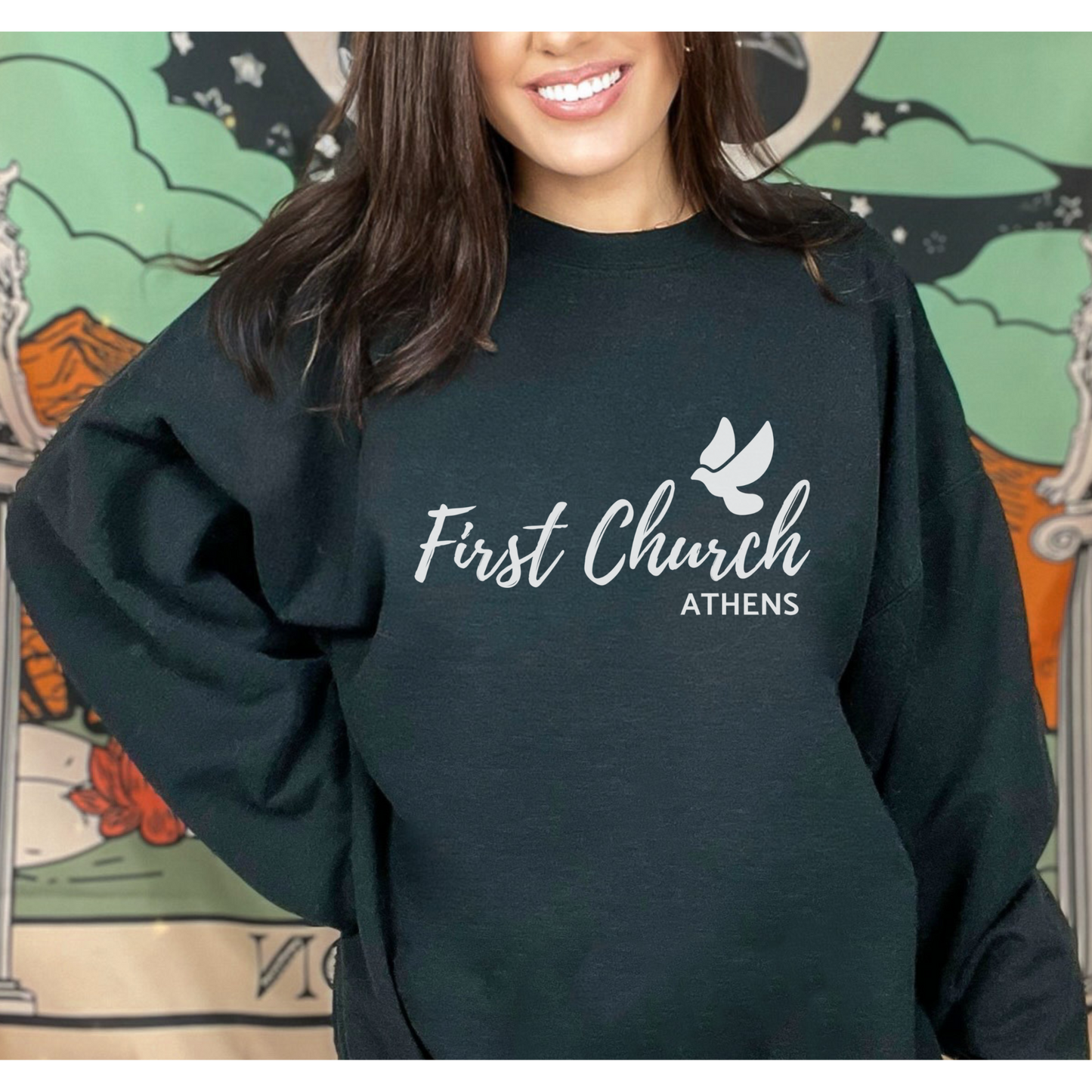 First Church sweatshirt