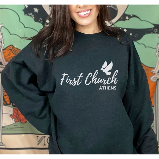 First Church sweatshirt